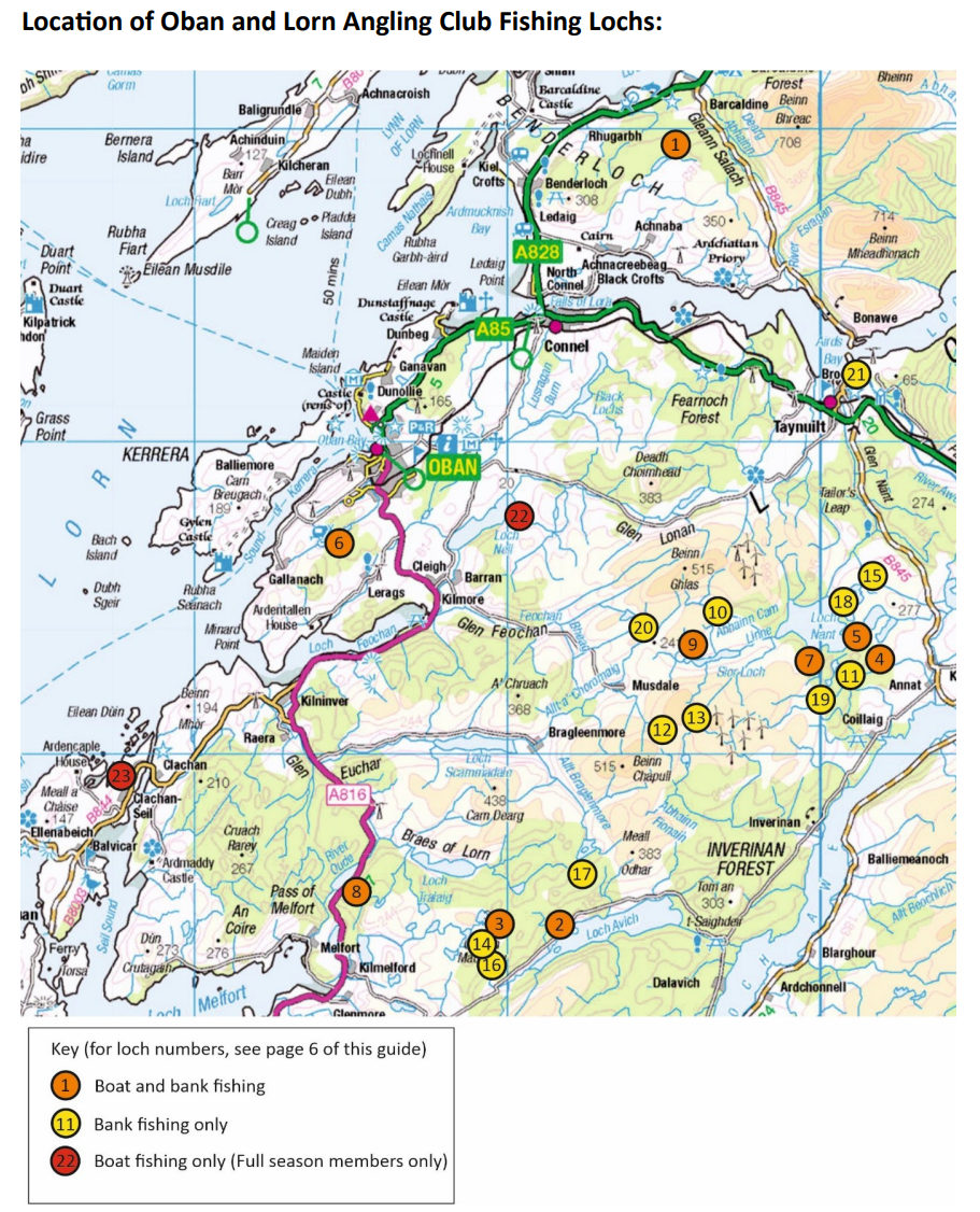 Lochs from OLAC's 2025 Fishing Guide